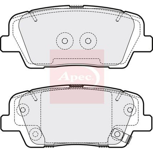 Apec Rear Brake Solid Discs & Pads fits Kia Stinger 2017-2023 2.2