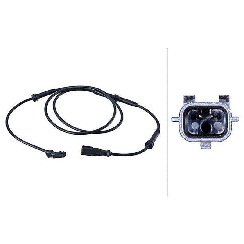 Hella ABS Wheel Speed Sensor Rear Right fits Mercedes-Benz Citan Dualiner