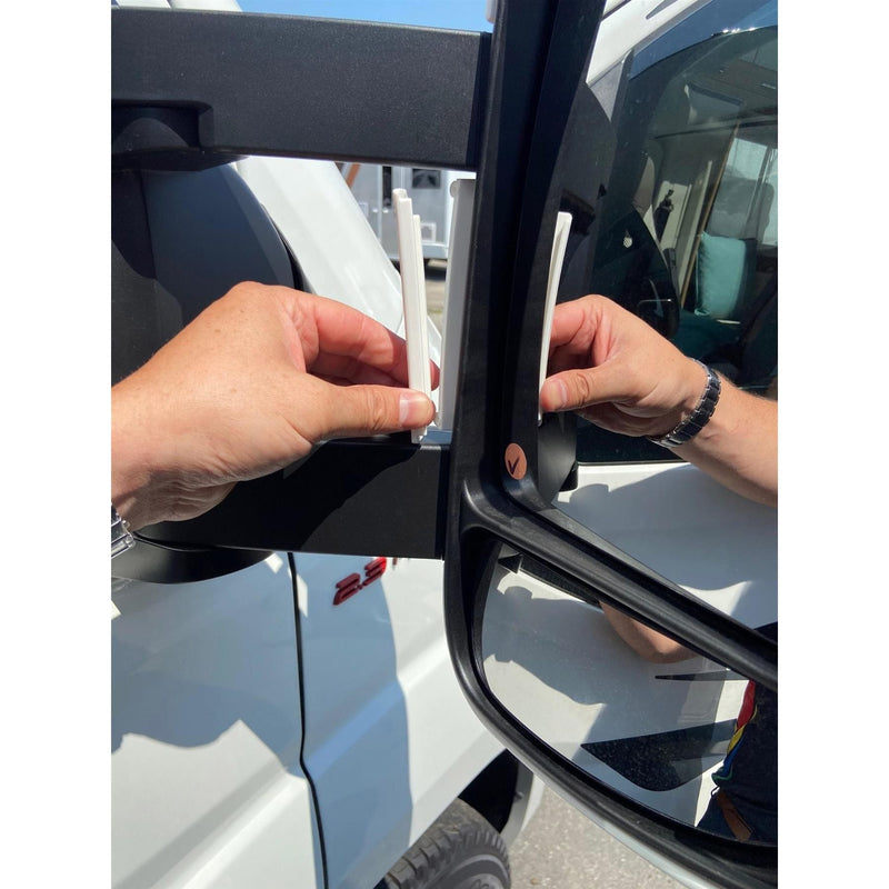 Milenco Motorhome Mirror Protectors Black Pair Short Arm Ducato, Boxer, Relay Milenco  - Dynamic Drive