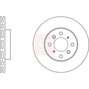 Apec Front Brake Vented Discs & Pads fits Honda Integra 1993-2001 1.8