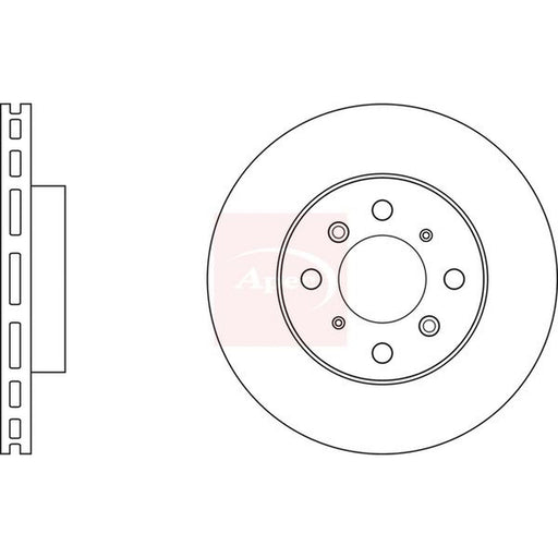 Apec 2 x Vented Brake Discs fits Honda Integra 1993-2001 1.8