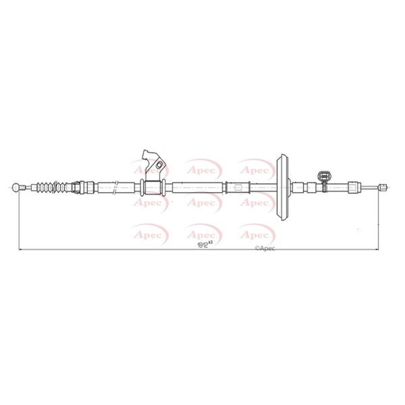 Apec Handbrake Cable Left Rear fits Opel Astra J 2009-2018 1.3 1.4 1.6 1.7 2.0