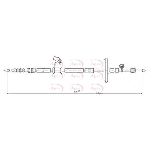 Apec Handbrake Cable Left Rear fits Opel Astra J 2009-2018 1.3 1.4 1.6 1.7 2.0