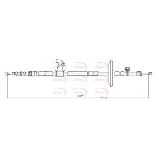 Apec Handbrake Cable Left Rear CAB1099