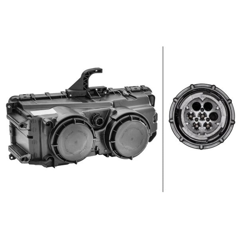 Hella Headlight Headlamp H7/H1 Right fits Mercedes-Benz Axor 2 2004-2005
