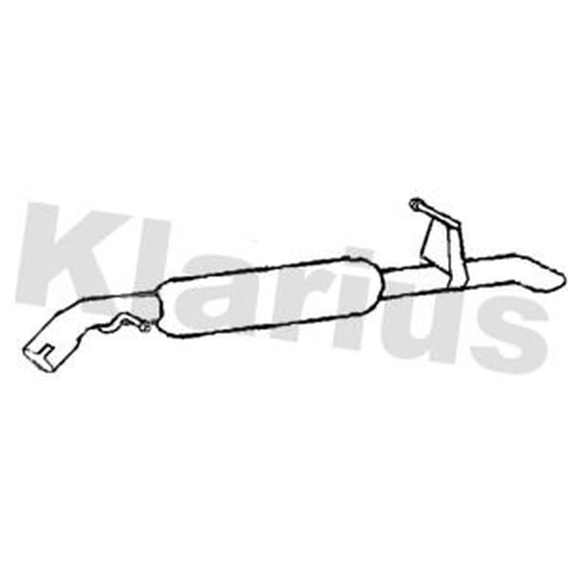 Klarius Box With Tail Pipe Rear fits Citroën C3 Aircross I 2017-2018 1.5 1.6