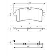 Bosch Front & Rear Pads fits Porsche Macan 2014-2018 2.0 3.0 3.6
