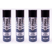 4x Autotek Professional Gloss Black 500ml Spray Paint High Coverage Autotek - Dynamic Drive