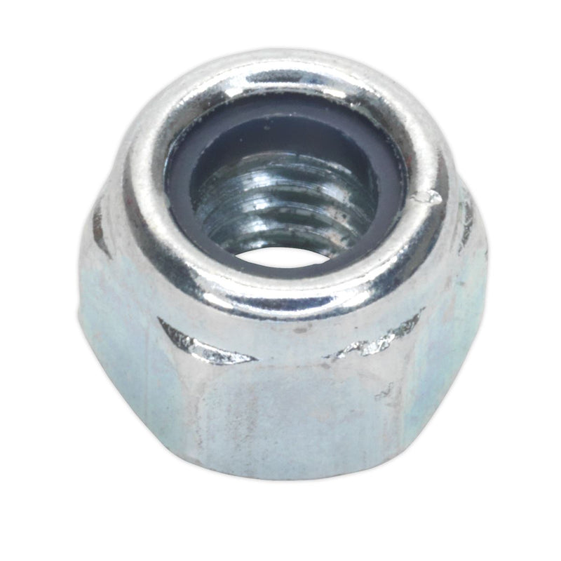 Sealey Nylon Lock Nut M6 Zinc DIN 982 Pack of 100 NLN6 Sealey  - Dynamic Drive