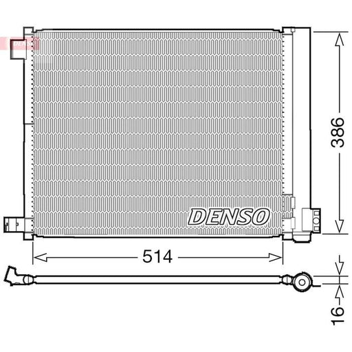 Denso Air Conditioning Condenser fits Nissan Micra IV 2011-2015 1.2