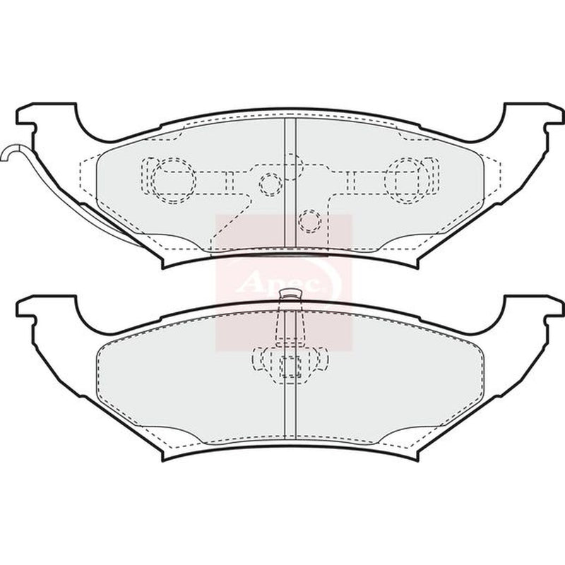 Apec Rear Brake Pad Set fits Chrysler Tacuma 1995-2001 2.0 2.4 2.5 3.0 3.3