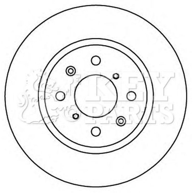 Key Parts 2 x Vented Brake Discs fits Suzuki Swift III 2010-2017 1.2 1.3 1.6