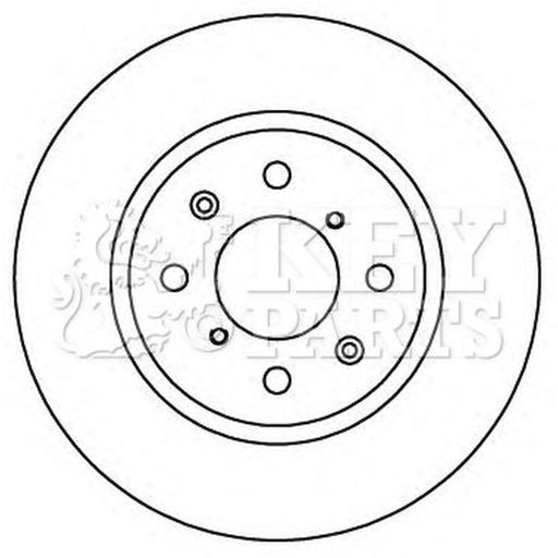 Key Parts 2 x Vented Brake Discs fits Suzuki Swift III 2010-2017 1.2 1.3 1.6