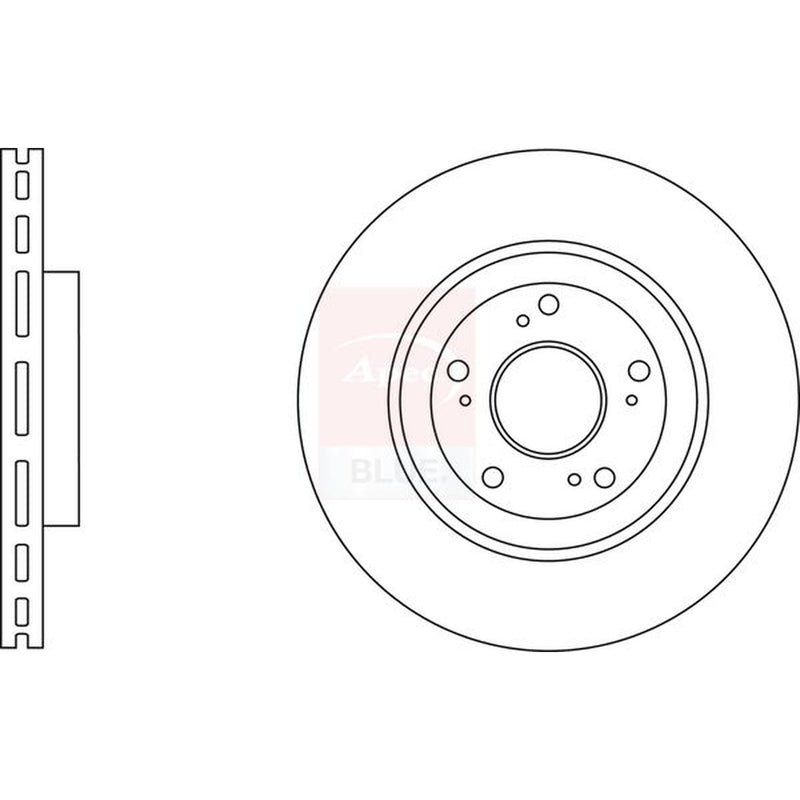 Apec 2 x Vented Brake Discs fits Honda Civic VIII 2006-2012 2.0