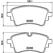 DON Rear Brake Pad Set fits Audi A4 Allroad B9 2016 on 2.0