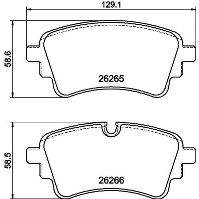 DON Rear Brake Pad Set fits Audi A4 Allroad B9 2016 on 2.0