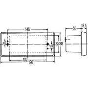Hella Rear Fog Light Lamp Unit Right