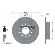 Textar 2 x Solid Rear Brake Discs 92166700-x2