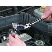 Sealey Ratchet Socket Wrench Flexi Head 445mm 1/2" Drive Pear Head Flip Reverse Sealey  - Dynamic Drive