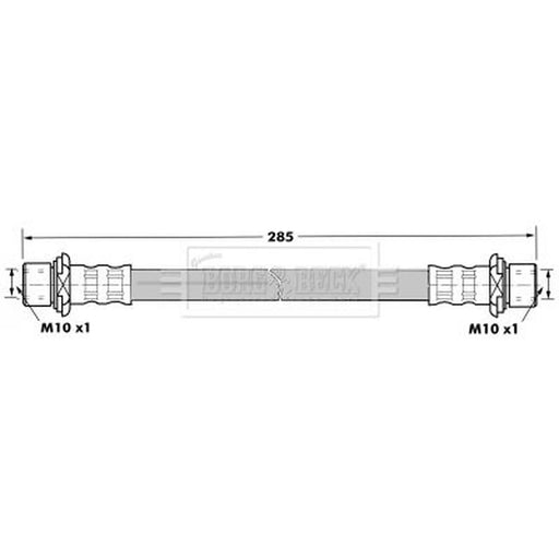 Borg & Beck Brake Hydraulic Hose Line Rear Right BBH7223