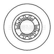 Borg & Beck Front Brake Discs & Pads fits Mitsubishi L200 1996-2007 2.4 2.5 3.0