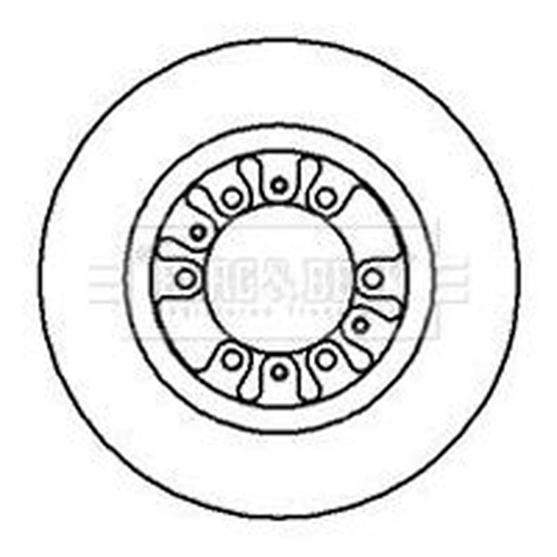 Borg & Beck Front Brake Discs & Pads fits Mitsubishi L200 1996-2007 2.4 2.5 3.0