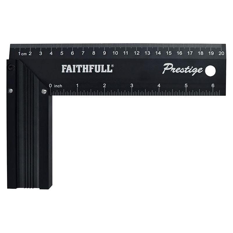 Faithfull Prestige Try Square Black Aluminium 200mm (8in) Faithfull - NN4 Online