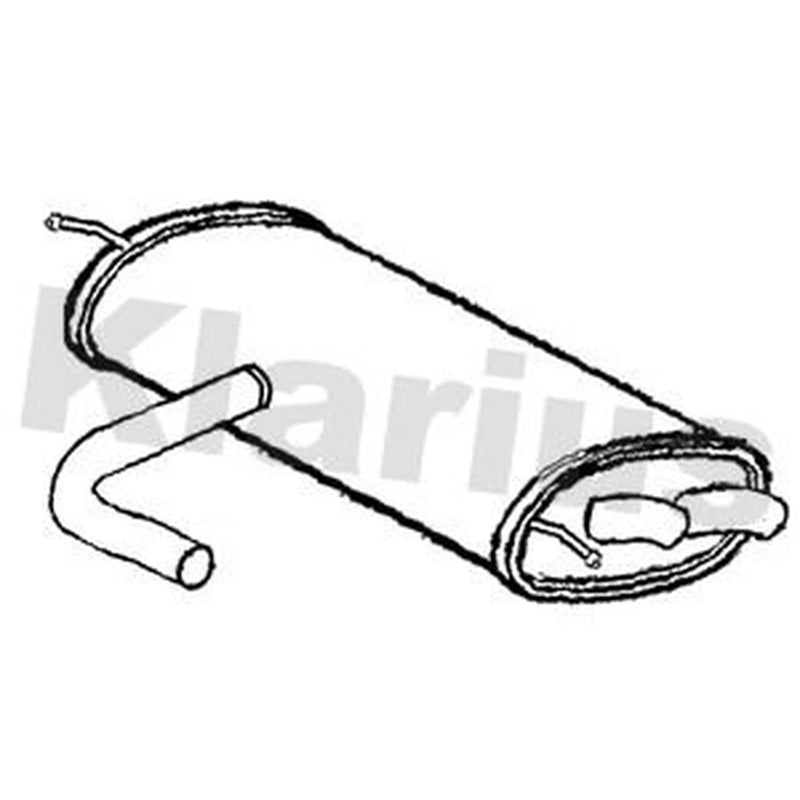 Klarius Box With Tail Pipe Rear fits VW Golf VIII 2019 on 1.5