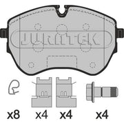 Juratek Front Brake Pad Set fits VW Amarok 2010-2022 2.0 3.0