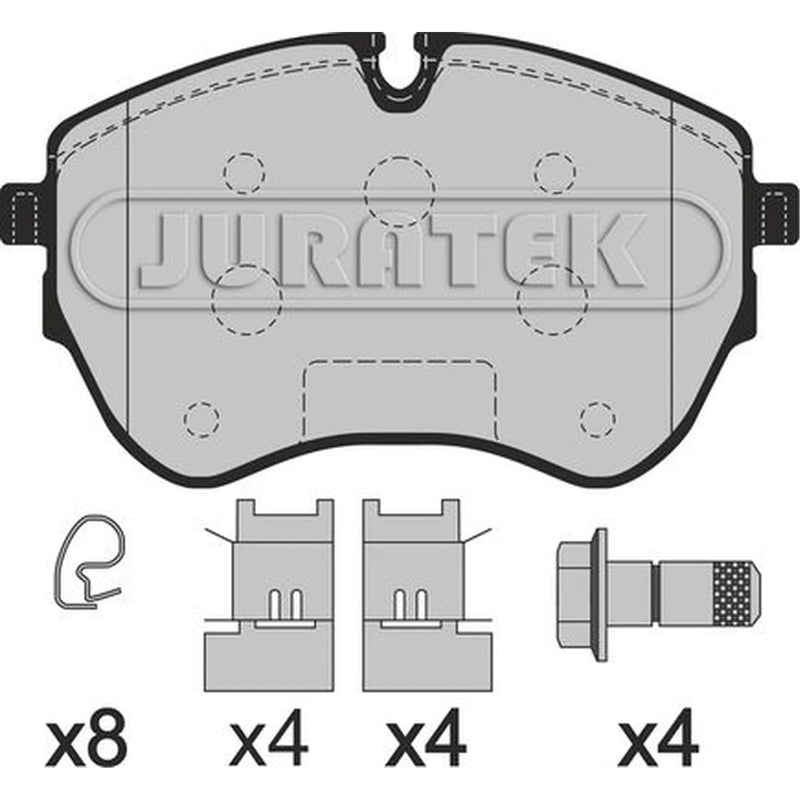Juratek Front Brake Pad Set fits VW Amarok 2010-2022 2.0 3.0