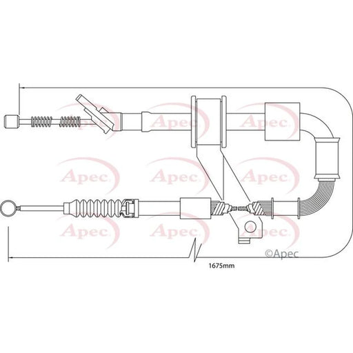Apec Handbrake Cable Left Rear CAB1425