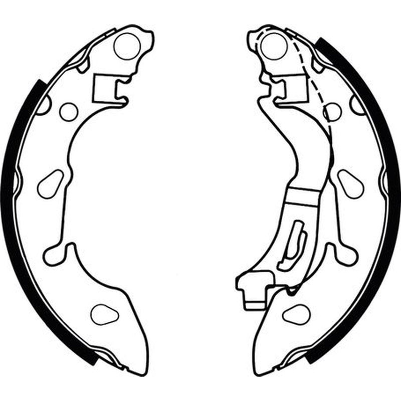 Abtex Brake Shoe Set Axle Kit fits Fiat 500 2007 on 1.2 1.3