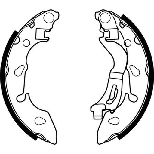 Abtex Brake Shoe Set Axle Kit fits Fiat 500 2007 on 1.2 1.3
