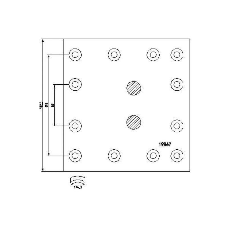 DON Don Cv Brake Lining Set fits Man M 2000 L 1995-2007