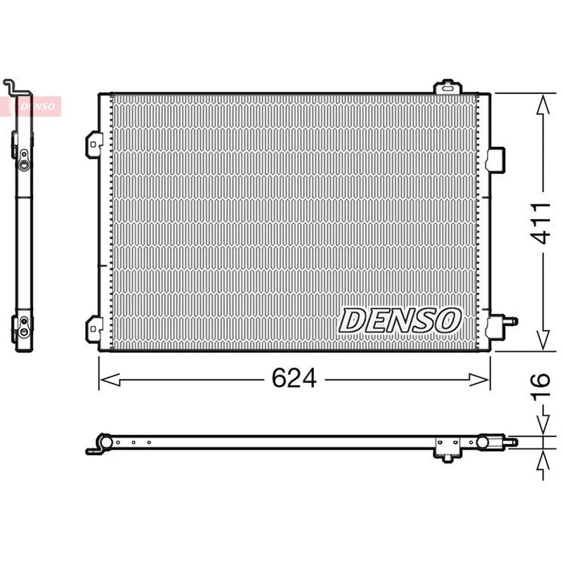 Denso Air Conditioning Condenser fits Renault Clio 2003-2010 1.5