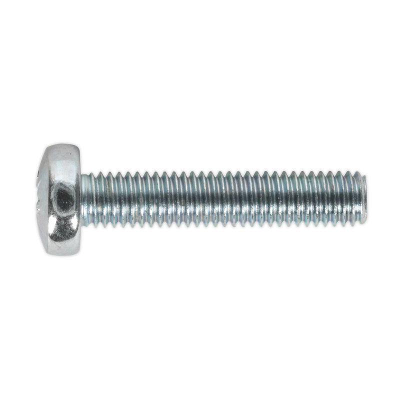 Sealey Machine Screw M5 x 25mm Pan Head Pozi Zinc Pack of 50 MSP525 Sealey - Dynamic Drive