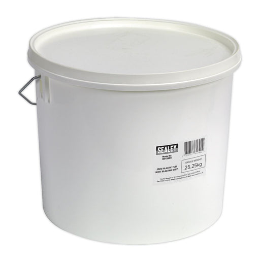 Sealey Shot Blasting Grit 25kg Plastic Tub BGT25KG Sealey - Dynamic Drive
