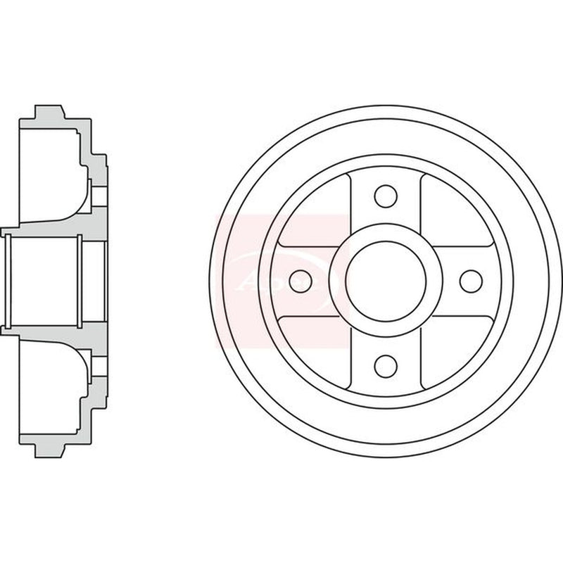Apec Brake Drum Assembly Rear fits Opel Agila A 2000-2007 1.0 1.2 1.3