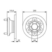 Bosch 2 x Solid Brake Discs