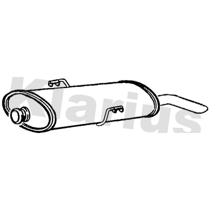 Klarius Box With Tail Pipe Rear fits Peugeot 306 2000-2001 1.6