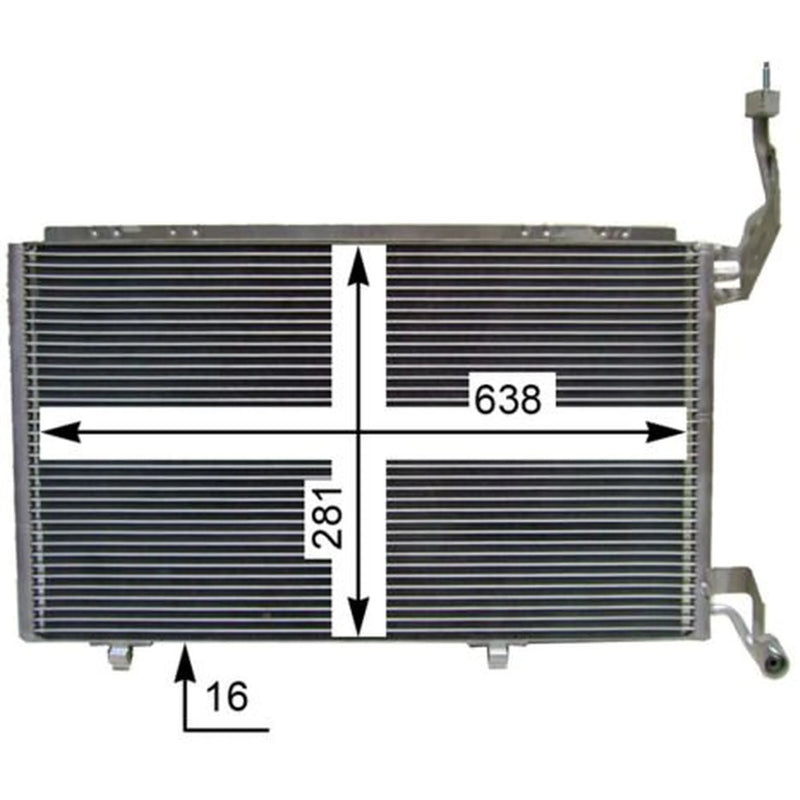 Mahle Air Conditioning Condenser fits Ford Fiesta VI 2013-2017 1.6