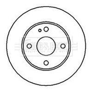 Borg & Beck Front Brake Vented Discs & Pads fits Mazda MX-5 1993-1998 1.8