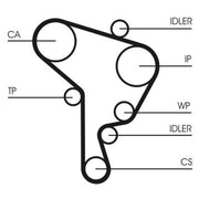 Continental CTAM Timing Belt Kit with Rollers fits Seat Cordoba 2002-2009 1.9