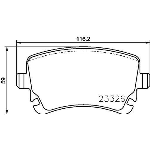 Mintex Rear Brake Pad Set fits Bentley Continental 2010-2018 4.0 6.0