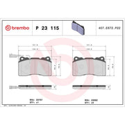 Brembo Front Brake Pad Set fits Alfa Romeo 159 2005-2012 1.8 1.9 2.0 2.2 2.4 3.2