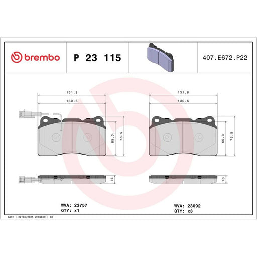 Brembo Front Brake Pad Set fits Alfa Romeo 159 2005-2012 1.8 1.9 2.0 2.2 2.4 3.2