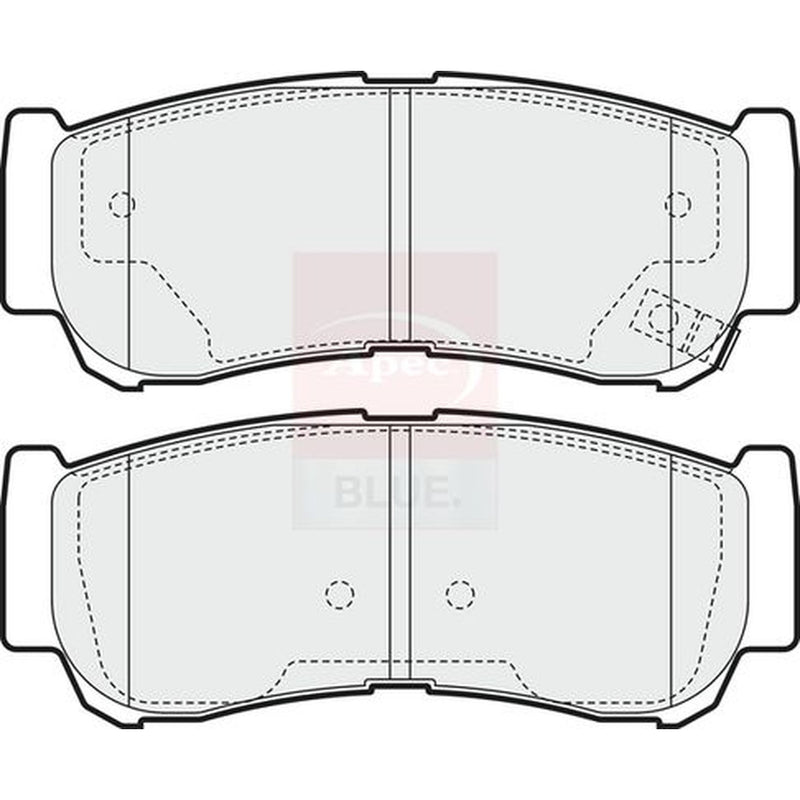 Apec Rear Brake Pad Set fits Hyundai H-1 / Starex Bus 2001-2004 2.4 2.5