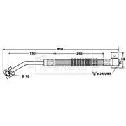 Borg & Beck Brake Hydraulic Hose Line Front Right BBH7412