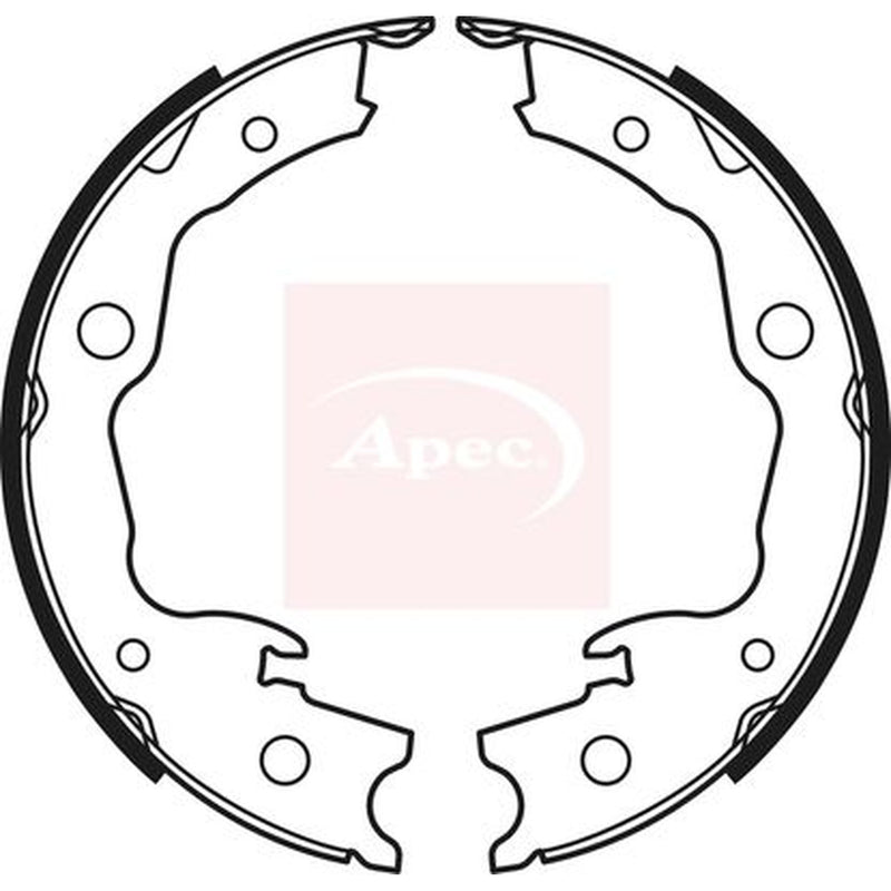 Apec Parking Brake Shoe Set fits Nissan Leaf 2017 on