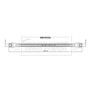Borg & Beck Brake Hydraulic Hose Line Front Right BBH9026